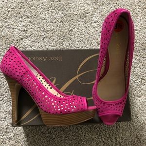 Enzo Angiolini Dark Pink Heels